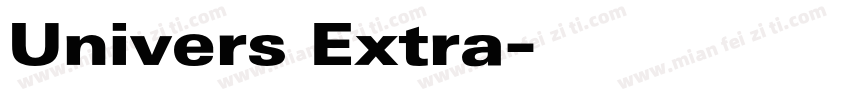 Univers Extra字体转换